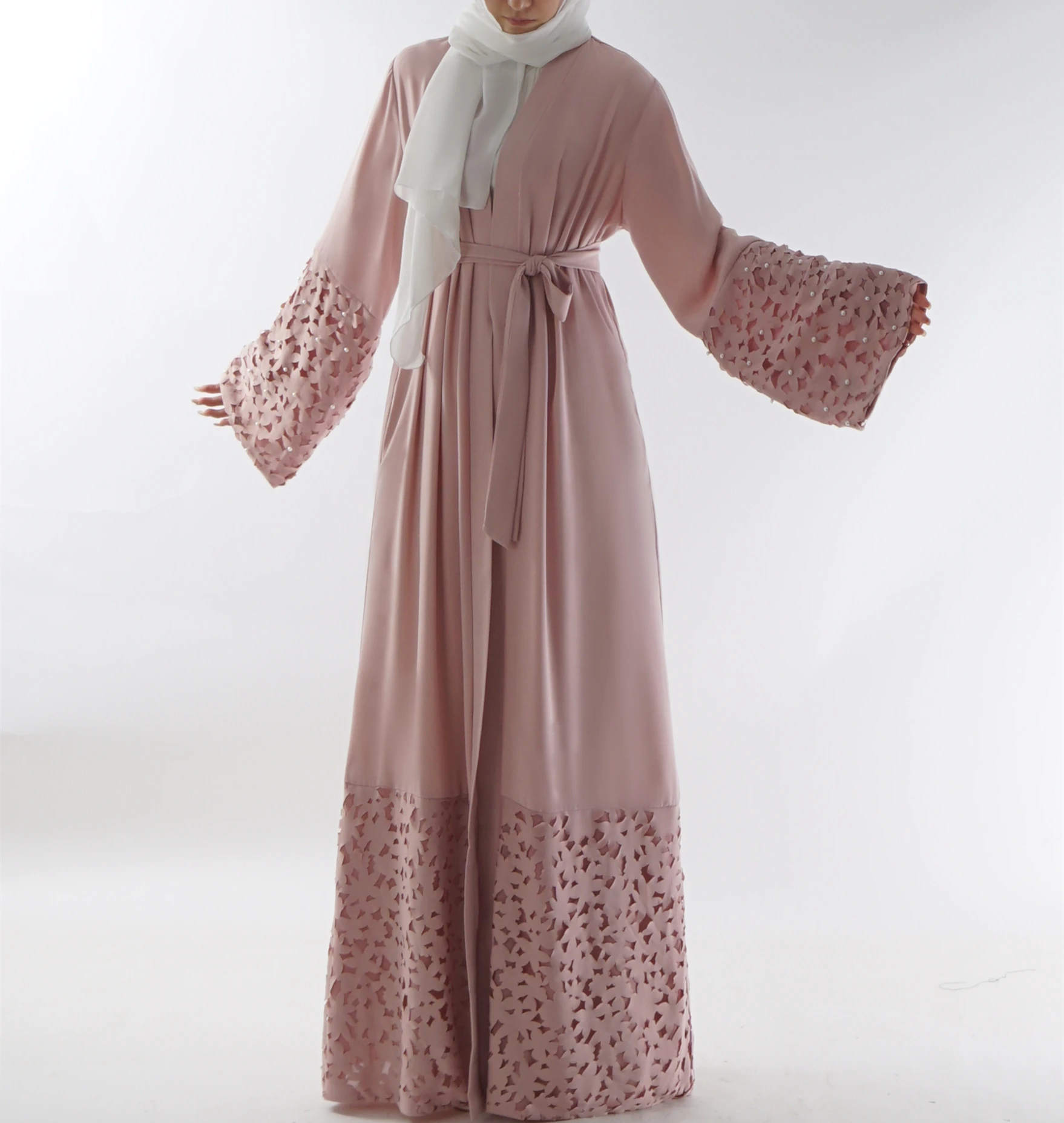 dusty pink abaya dress