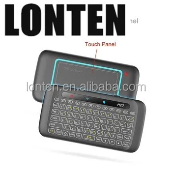 New H20 2.4G Wirel Backlight Mini Keyboard Toucad Remote Control for PC Laptop Mac OS  TV Box  for RPI 