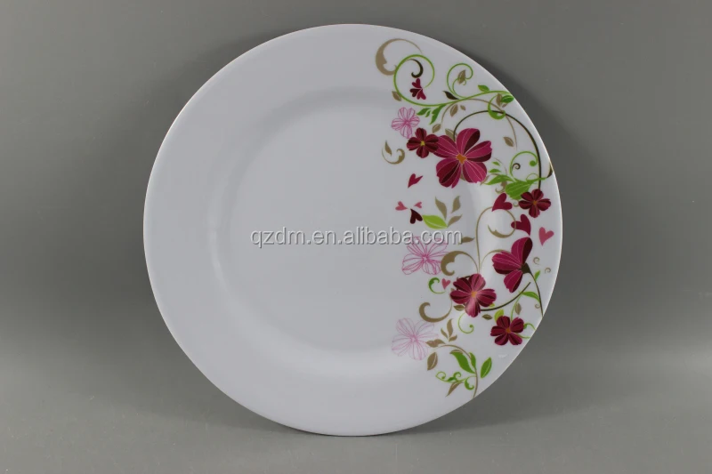 FDA LFGB Melamine dinner plate Flower Print 8"
