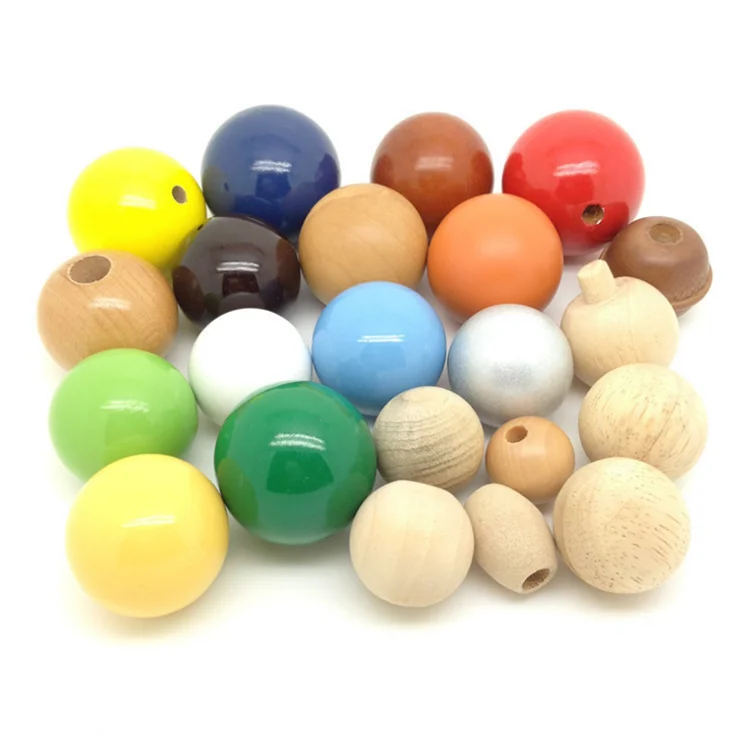 DIY Wooden Beads for jewelry making Mix Color Handmade Wooden Beads