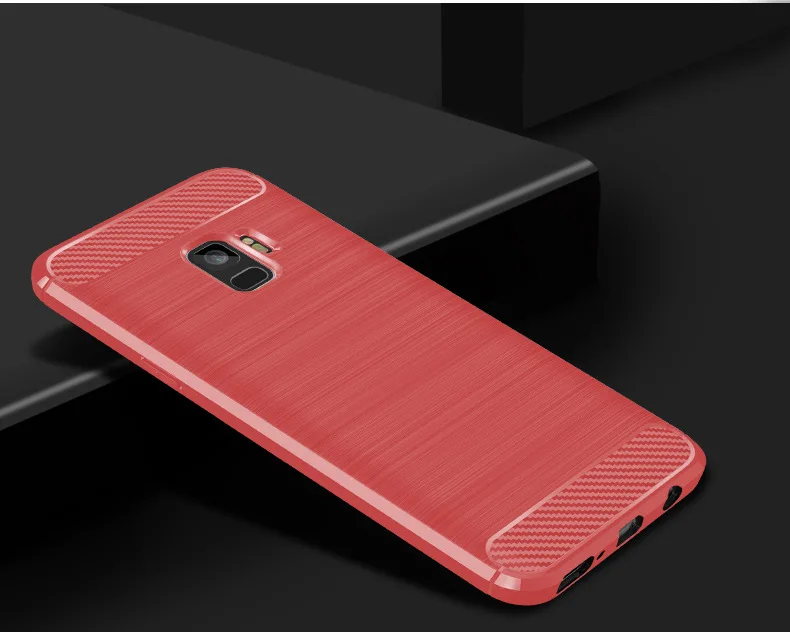 2017 New Arrival Carbon Fiber Tpu case for Samsung galaxy S9 S9 plus brushed tpu soft cover for Samsung galaxy S9 S9 plus