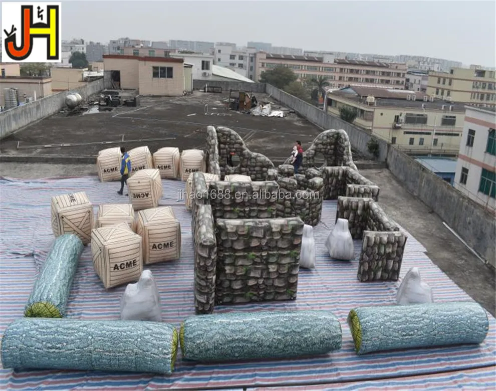 26 Pieces Inflatable Paintball Bunker,Barrier Style Inflatable