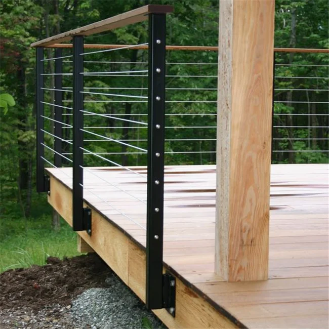 Steel Wire Cable Railing Post Outside Guard Cable Railing Graphic ...