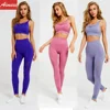 Fitness Yoga Wear Breathable Gym Tights Seamless Yoga Set For Women