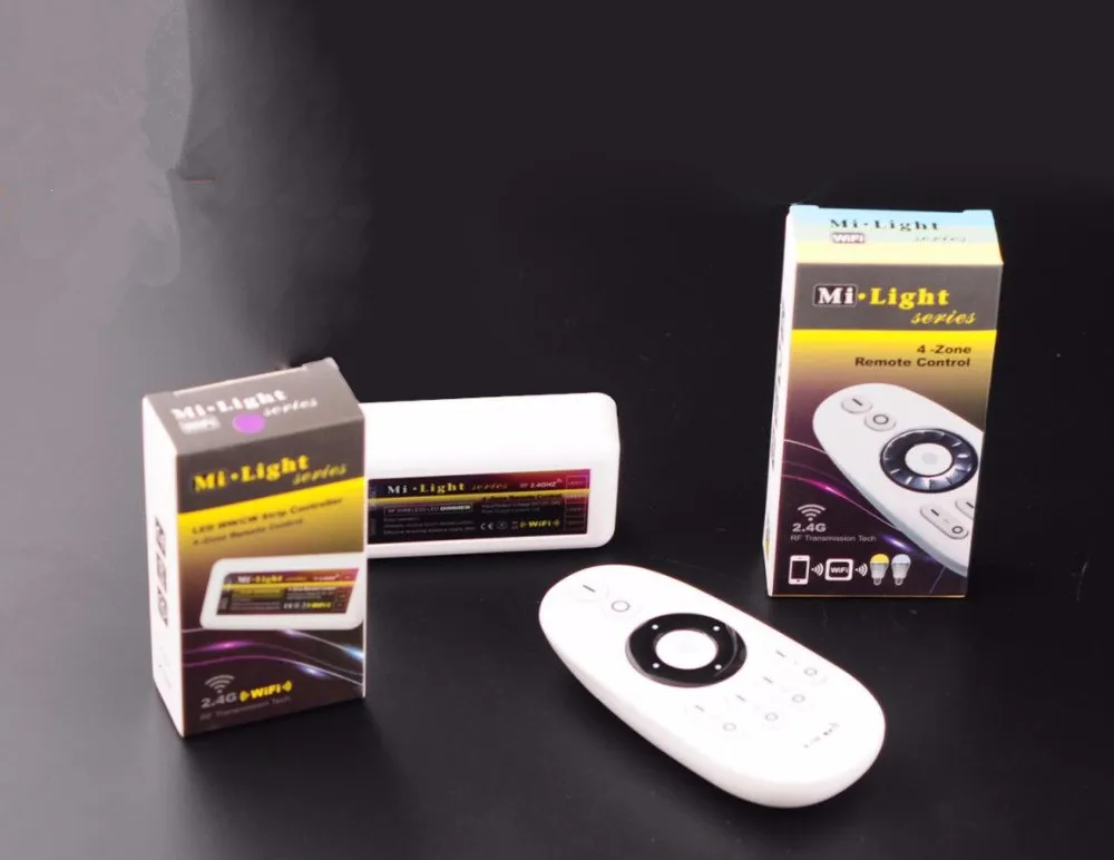 4 zone rf wireless remote touch panel control mi light cw/ww 2.4G mi-light controller dimmer