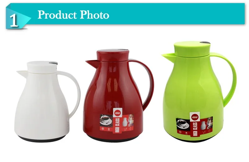 1 Liter Plastic Vacuum Jug,Glass Refill Coffee Pot,Plastic Thermos