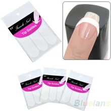 50packs/lot Each Pack includes 48 guides French Manicure Nail Tips Art Form Fringe Guides Sticker DIY Stencil