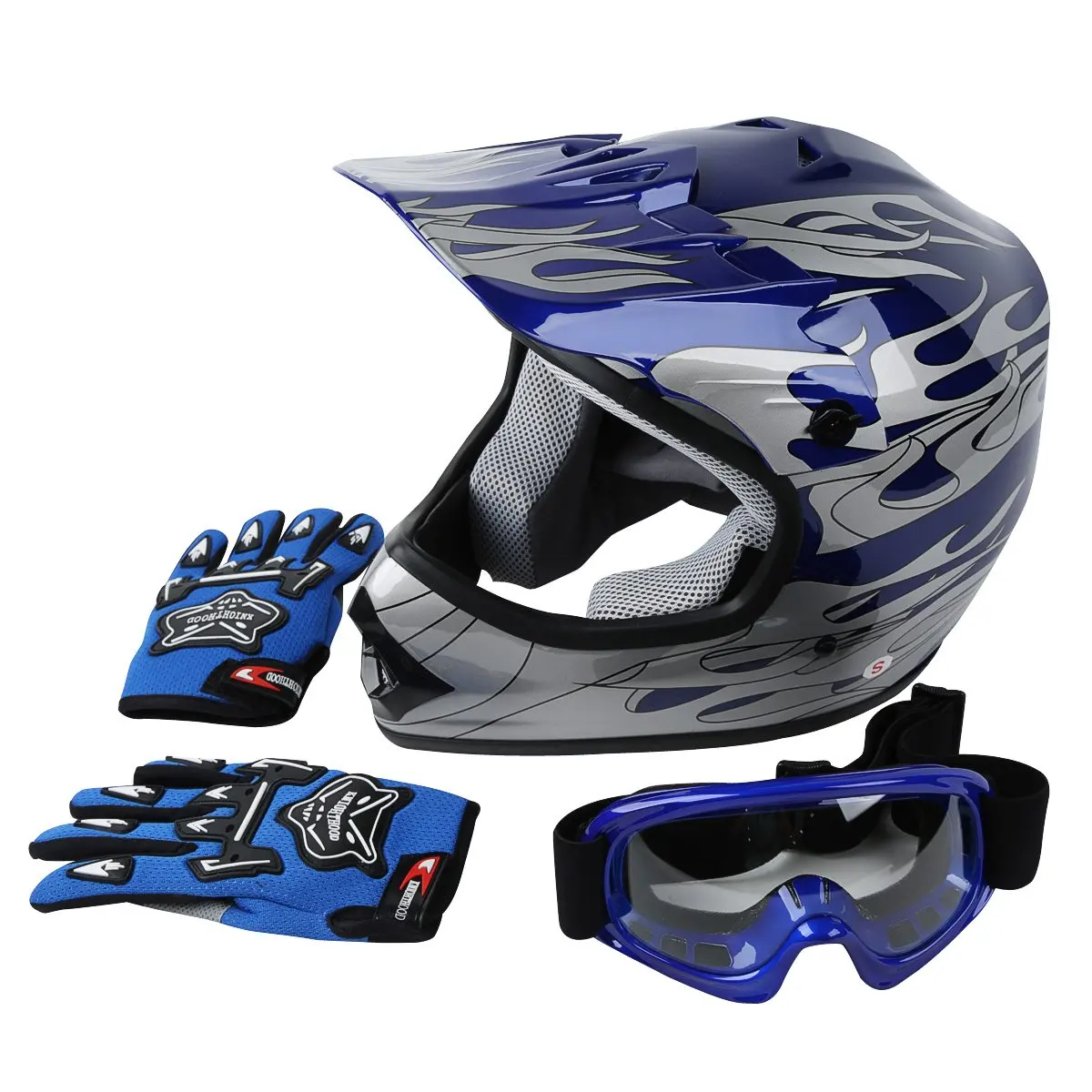 xfmt youth kids motocross offroad street dirt bike helmet goggles gloves atv helmet