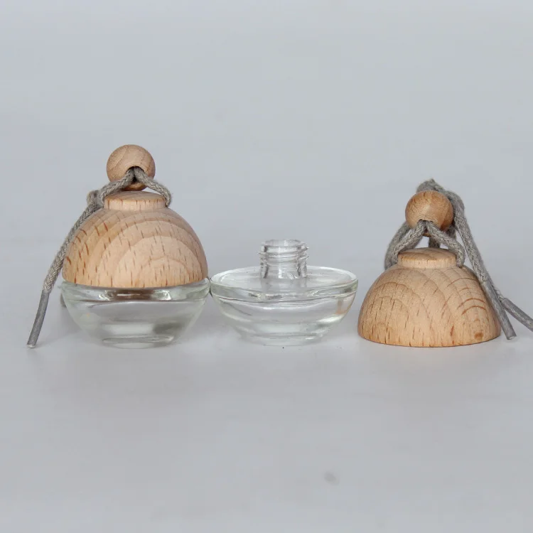 5ml New Car Perfume Bottle Hanging Round Style And Wood Cover Buy Car