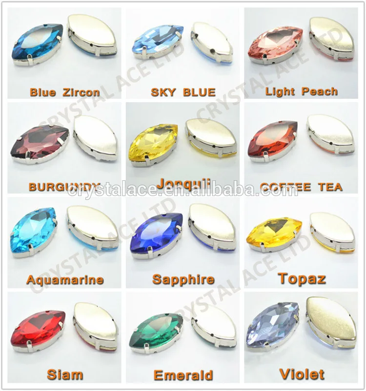 Top quality Crystal rhinestones with claw setting for garment accessories