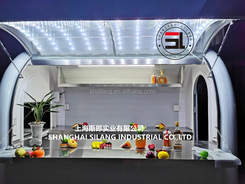 Mini coffee mobile shop truck / food trailer with LED light food trailer fast food truck with COC/CE shanghai silang FOOD CART manufacture