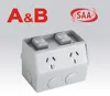 2 Gang Weatherproof Double Power Point, WP Switch Socket*