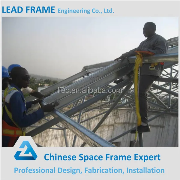 Rangka atap baja space frame desain bangunan gedung 