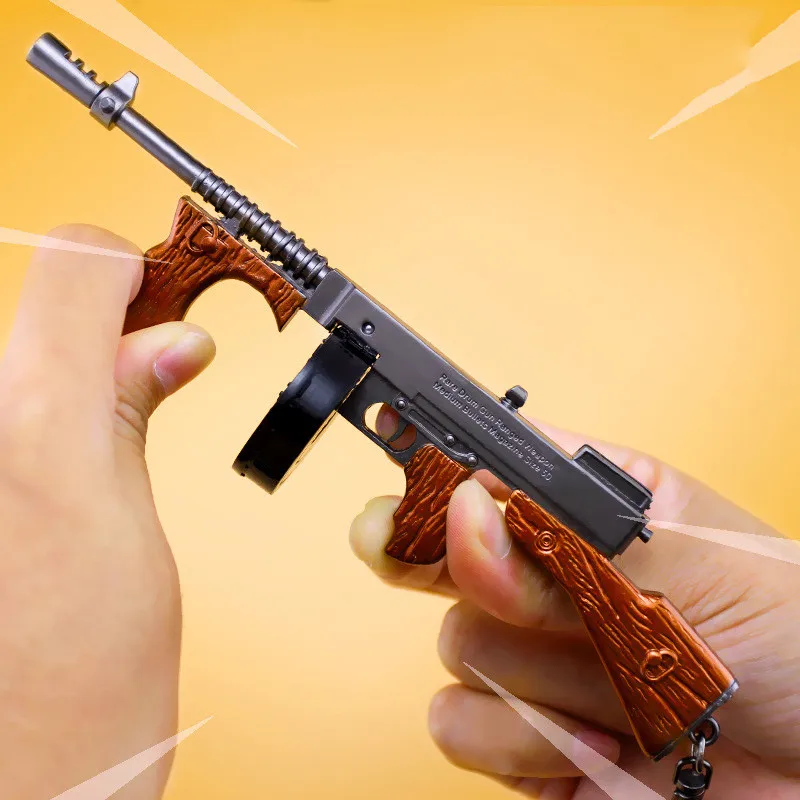 hot game fortnite thomson submachine gun toy model alloy weapon keychain - thompson submachine gun fortnite