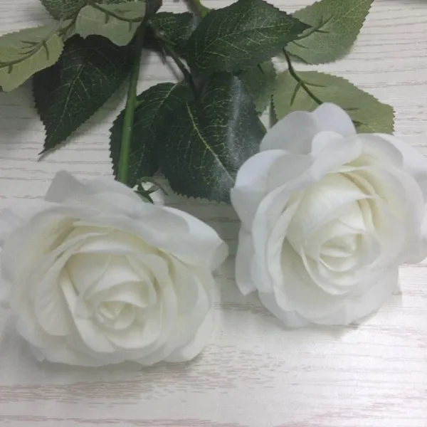 White/pure White Rose Artificial Small Roses Real Touch Wedding Roses