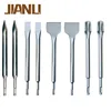 Factory customized sand blasted 40Cr steel sds max and sds plus chisels wit point/flat/gouge tip for concrete/masonry/mining