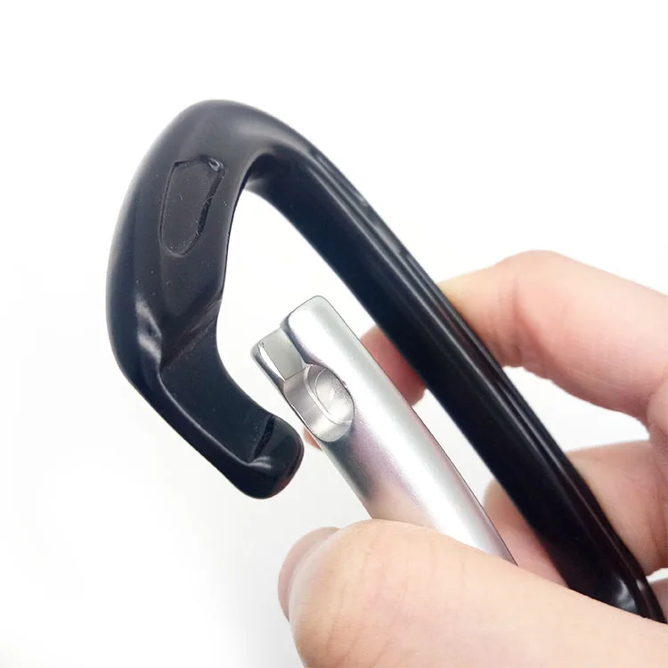 High Quality D Shaped Snap Hook Tensile Aluminum Carabiner for Rock Climbing/Hiking