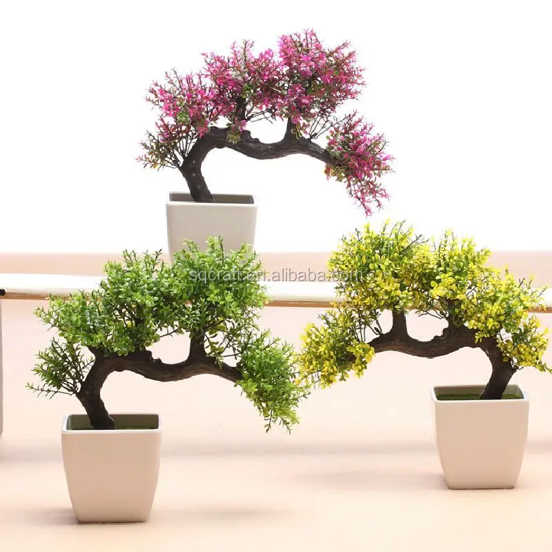 Artificial Bonsai Fake Plant Tree Decor Flower Home Potted Mini Office Garden