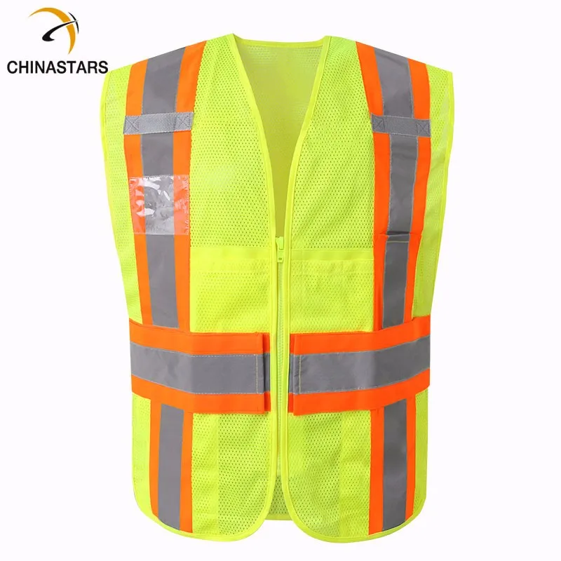 Csv119 Ansi 107 Certificated Orange Visibility Safety Vest Without Led