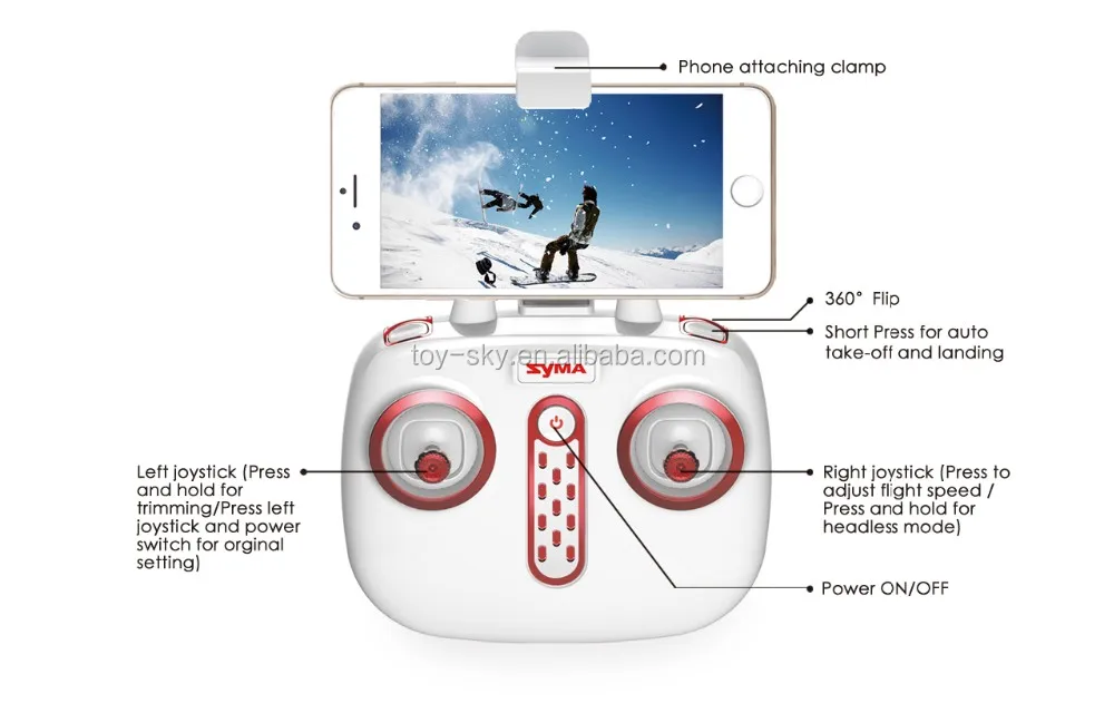 Syma X8sw Wifi Fpv With 720p Hd Camera 6-axis Gyro Altitude Hold Rc