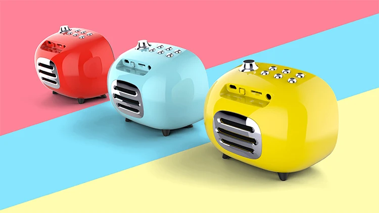 2019 New Arrival Fashion Design Multi-functional LED Screen Wireless Kids Bluetooth Speaker With Alarm Clock And FM Radio - ANKUX.COM