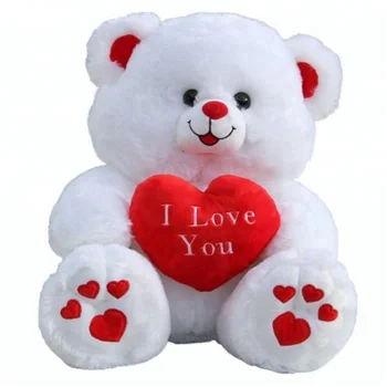 teddy bear red and white