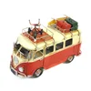 Wholesale Skateboard On Top Bus Toy Metal Home Decor Iron Crafts Vintage Handmade Retro Diecast Bus Model
