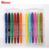Bloma 12 assorted colors Dual tip permanent markers for CD/DVD and Kids underlining DIY
