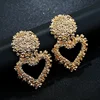 big geometry relief hanging plain jewellery gold earring