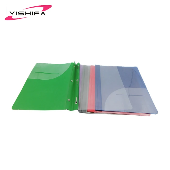 Customized Design A4 Plastic Portfolio Poly Folder Pp 3 Prongs Pocket