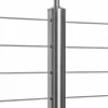 Balcony design stainless steel handrail fittings glass balustrade post supports for decking