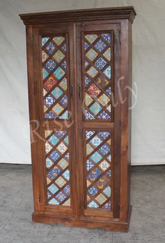 Bedroom Furniture Almirah rise only indian wooden mango wood 2 door ceramic tile fitted Bedroom Furniture Almirah rise only indian wooden mango wood 2 door ceramic tile fitted