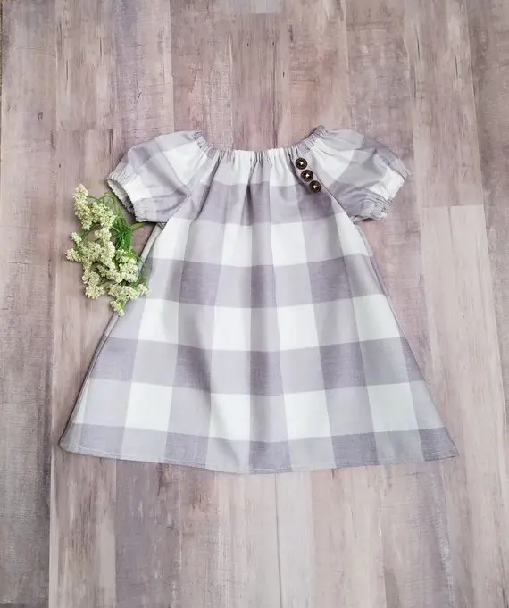 Baby Toddler Girls White Linen Dress Lace Design Dress Made With Pre