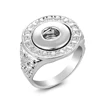 8 Styles Metal Snap Button Ring 12mm Interchangeable Rings For Women fashion Silver Jewelry Drop Shipping