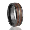 Hawaii KOA Wood Black Ceramic Rings Jewelry