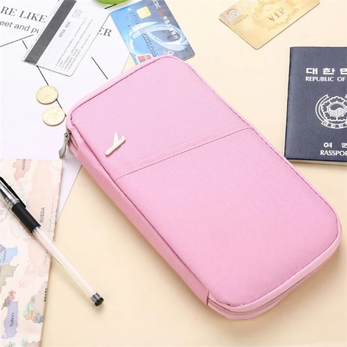 Wholesale Korean Polyester Multi Function Ticket Travel Wallet Passport
