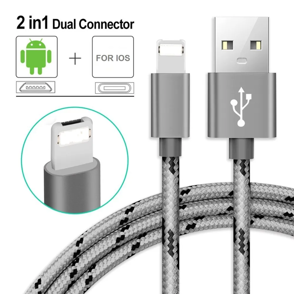 Dual connect. Neo USB Cable Micro. Кабель Ugreen 2 в 1 Micro/Type-c,. Двойной кабель для iphone. Дата-кабель микро айфон.