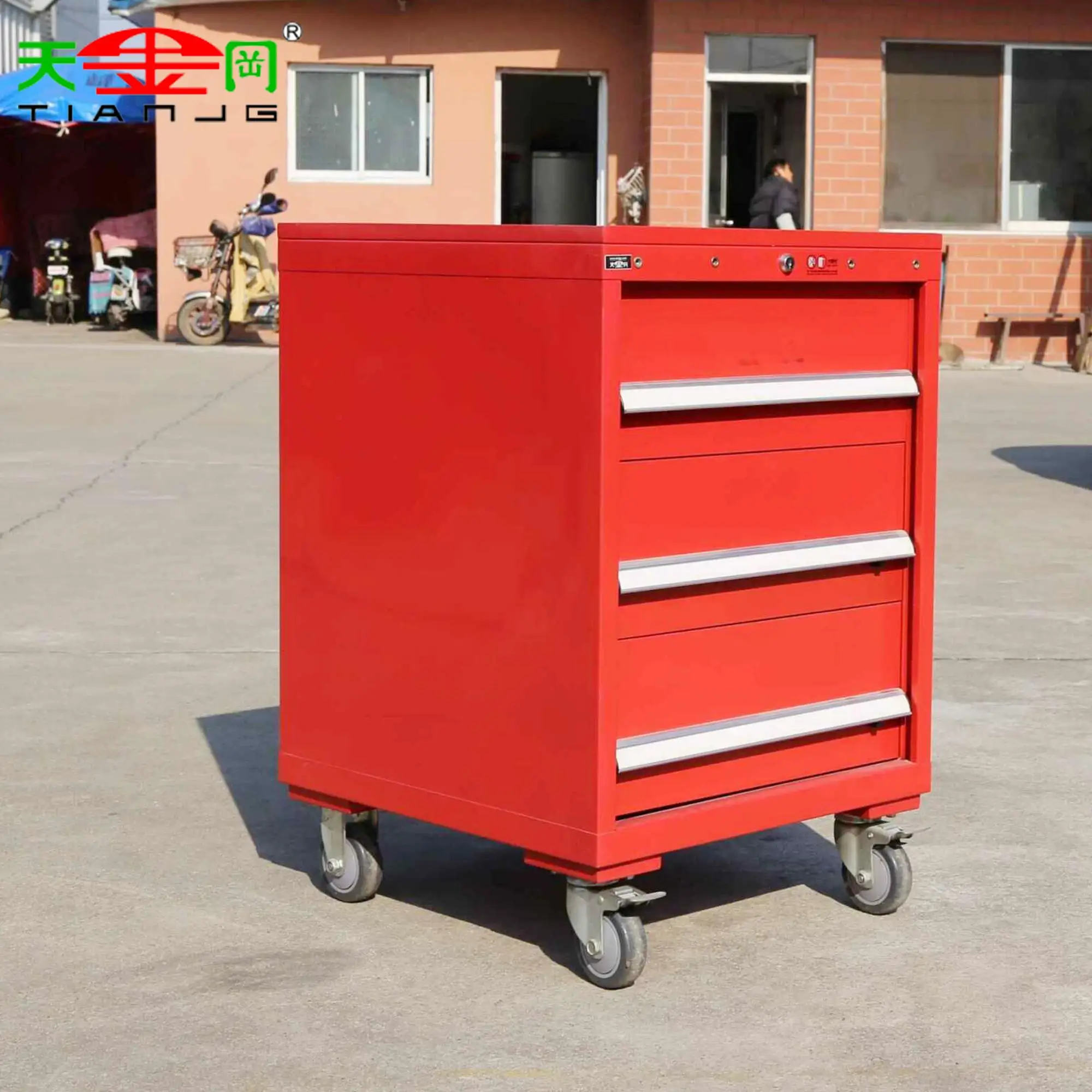 Tjg Cheap Tool Chest Red Heavy Load Movable Rolling Tool Chest Moving Working Platform Buy