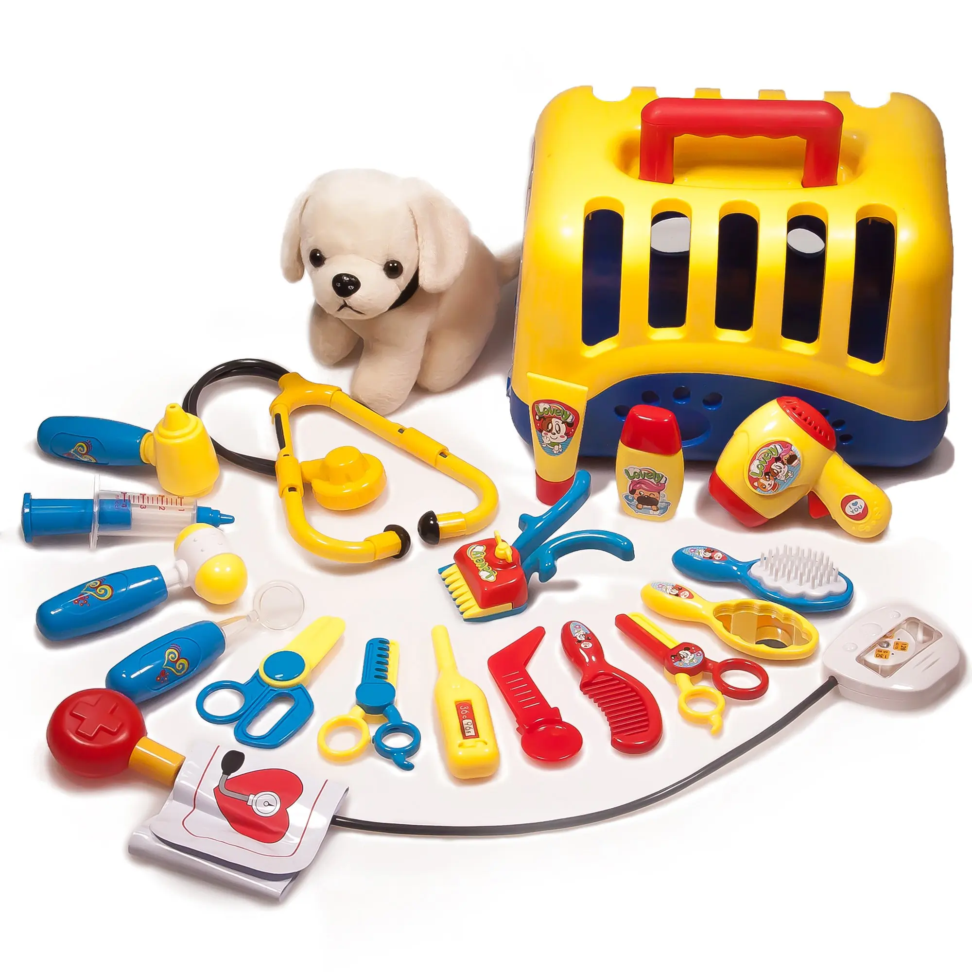 dog grooming toy set