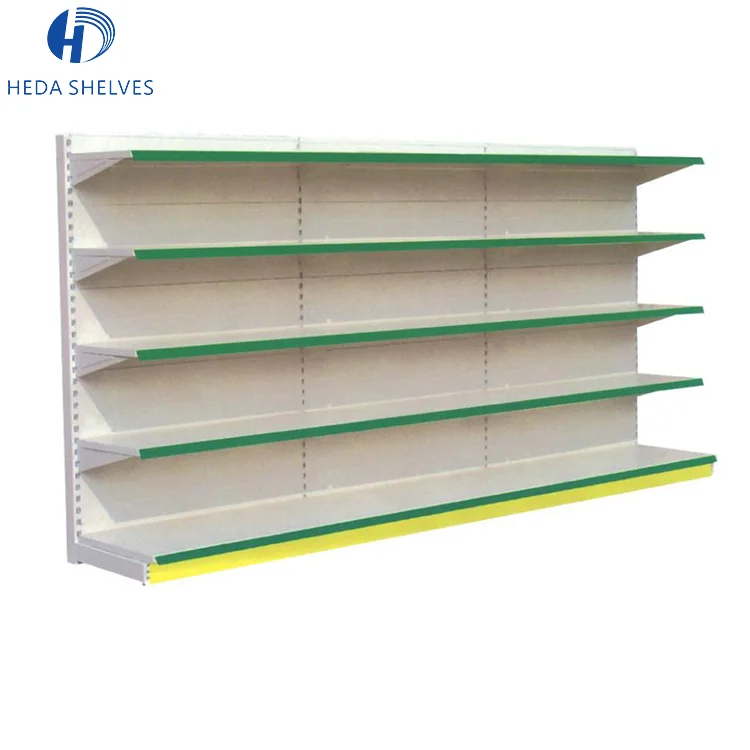 Adjustable Wall Mounted Shelving,Single Sided Supermarket Shelf Gondola