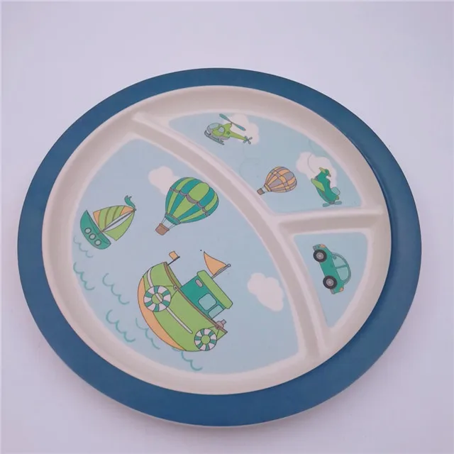 Kids Divided Dinner Plate/3 Section Cute Melamine Plate For Toddler