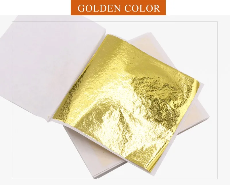 8 X 8.5 Cm Colorful Taiwan Gold K Leaf Foil Paper Sheets Gilding Craft