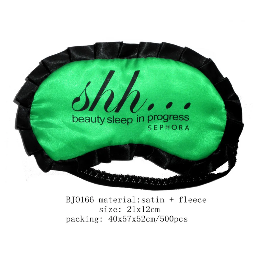 Promotional Cotton Material Silk Collagen Eye Mask Sleep Satin Sleeping