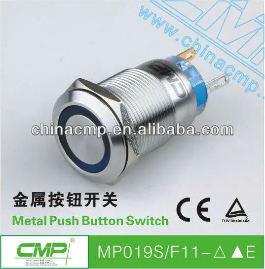 Cmp径: ステンレス鋼19mm防水ledリング光は、 押しボタンスイッチ-押しボタンスイッチ問屋・仕入れ・卸・卸売り