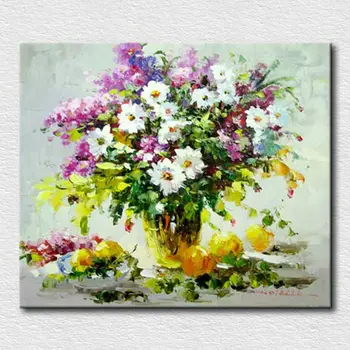 Garden Painting,Flower Paintings,Knife Painted - Buy Flower Painting