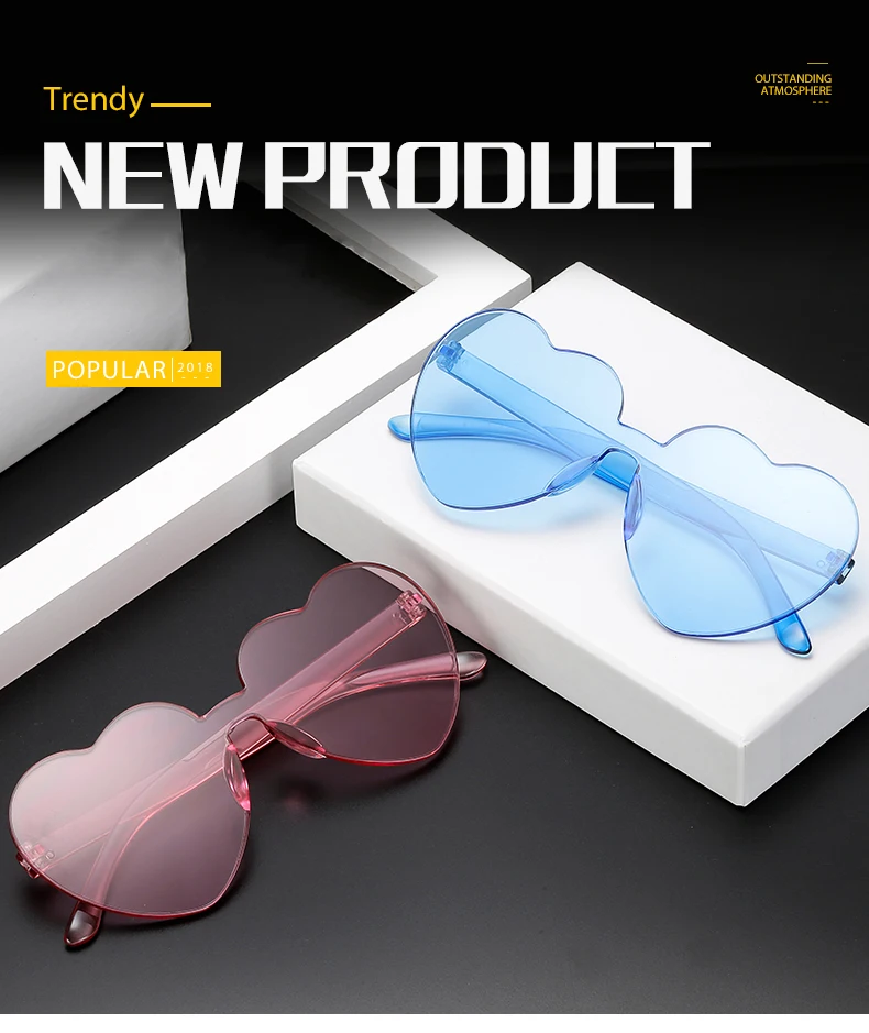 4 Piezas De Gafas De Sol Sin Montura En Forma De Corazon Ga 4 Piezas De Gafas De Sol Sin Montura En Forma De Corazon Ga