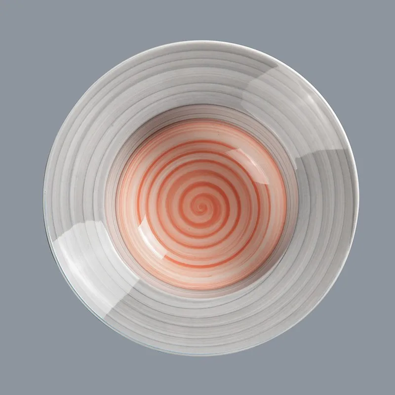 product-Two Eight-dinner plate color ceramic pasta plate restaurant-img-2