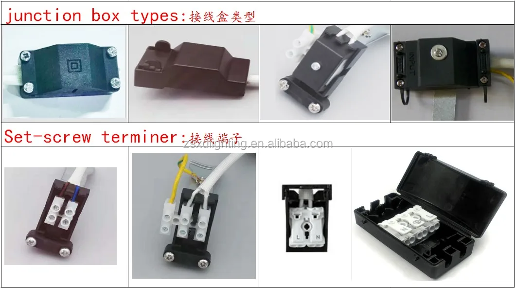 Gu10 lamp socket with mouse tail junction box