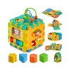 Baby Activity Cube 6-in-1 Multi-Assembly Activity Square for Babies 10m+BPA Free Play Cube for Infants Toddlers Teaches Cognitiv