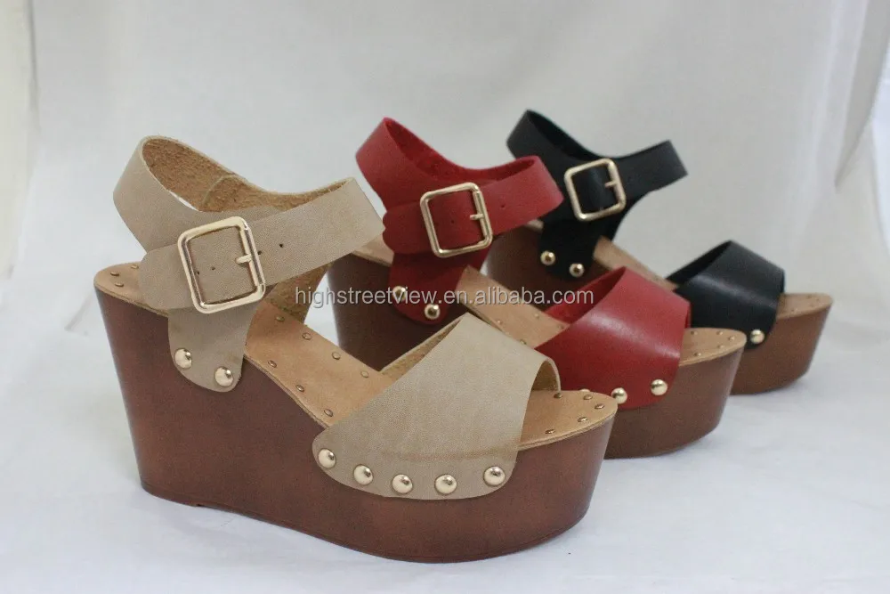 latest Ladies studs wedge sandal